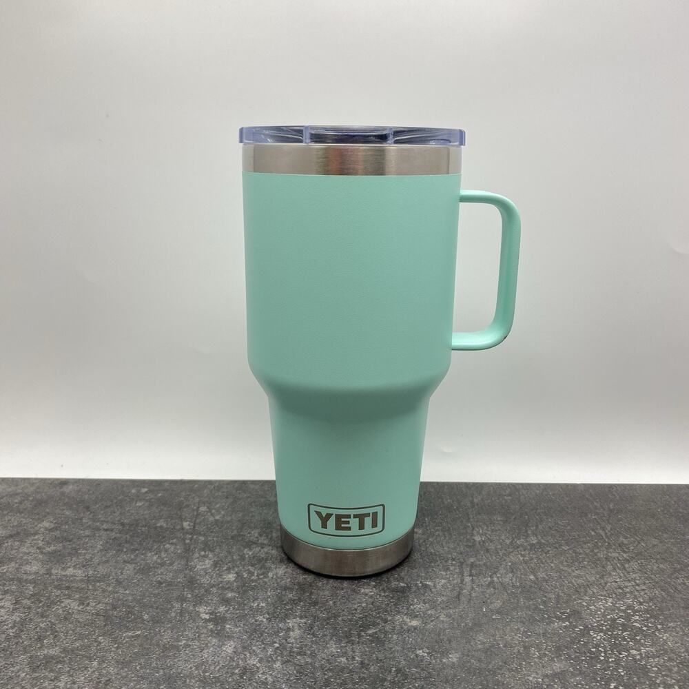 YETI Rambler Teal Blue 30 oz Travel Mug Vacuum Insulated Magnetic Slide Closure